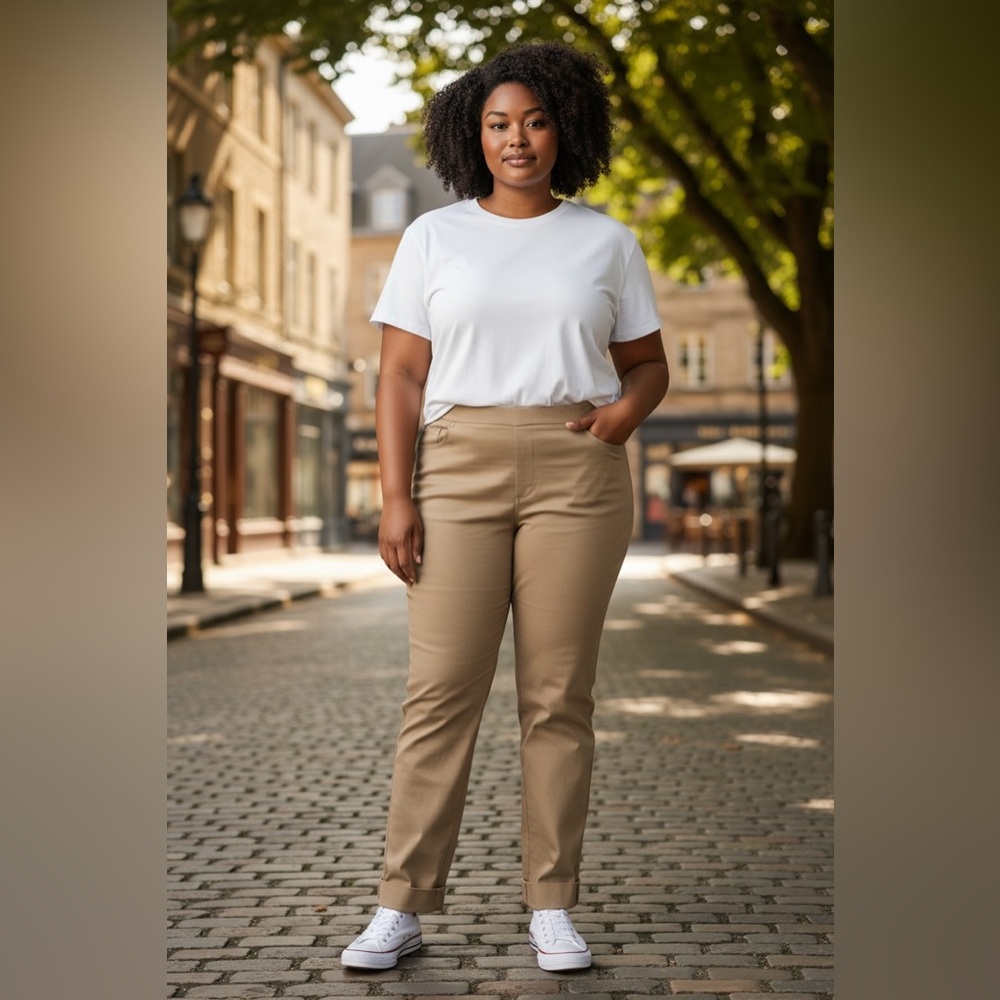 Charter Club Khaki Stretch Ankle Pants